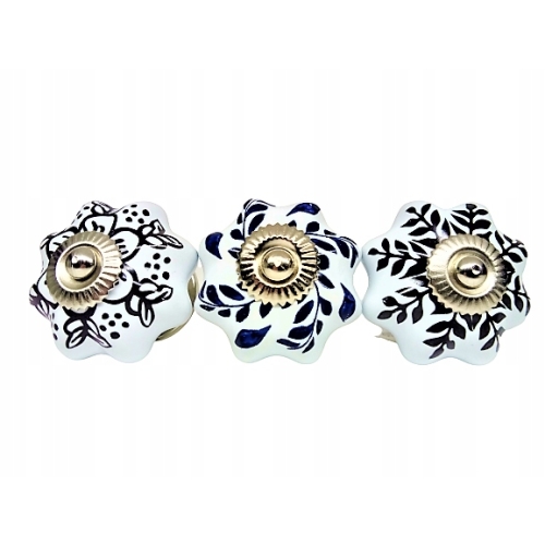 GAŁKA CERAMICZNA UCHWYT DRZWI SZAFY SZUFLADY WZÓR