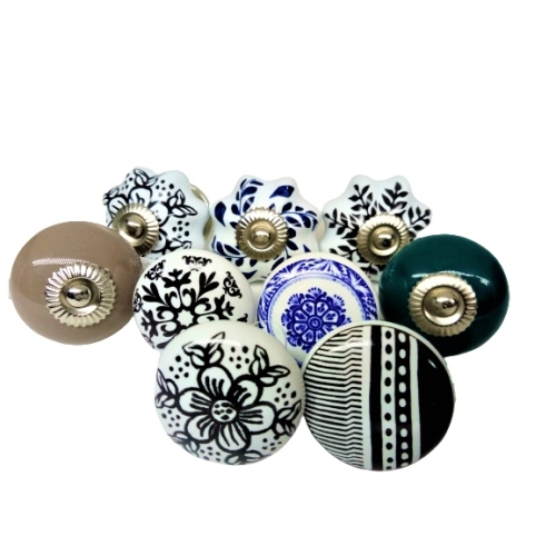 GAŁKA CERAMICZNA UCHWYT DRZWI SZAFY SZUFLADY WZÓR