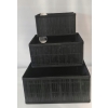 KOSZYK BAMBUSOWY ORGANIZER czarny 24 x 18 x 13 cm