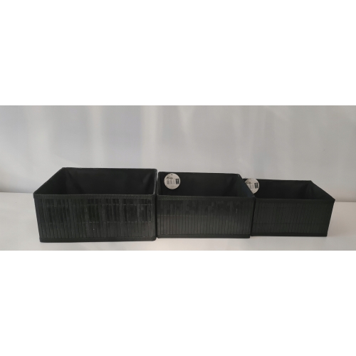 KOSZYK BAMBUSOWY ORGANIZER czarny 24 x 18 x 13 cm