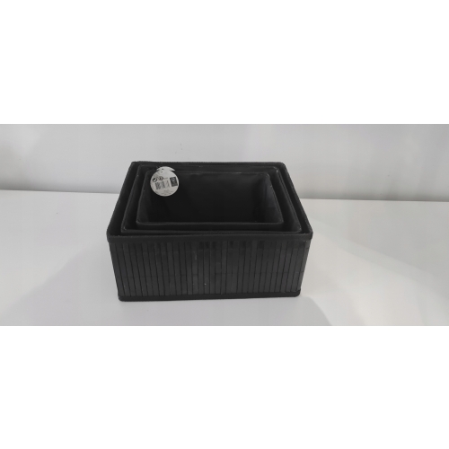 KOSZYK BAMBUSOWY ORGANIZER czarny 24 x 18 x 13 cm