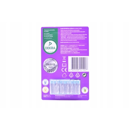 LAMPKI LED RGB LETHE DISCO z pilotem zestaw 3 sztuK