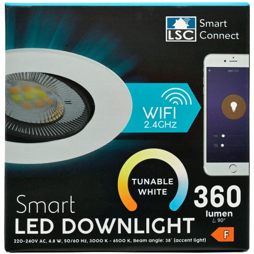 Oczko podtynkowe LSC Smart Connect WIFI 360 lm bia