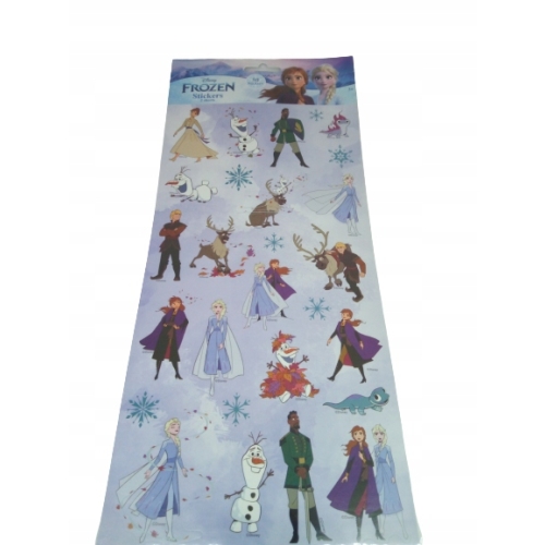 NAKLEJKI SAMOPRZYLEPNE BOHATERÓW DISNEY FROZEN JASNE ARKUSZ 50 SZTUK