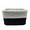 Koszyk bambusowy organizer z wyściółką do przechowywania czarny 12x14,5x20