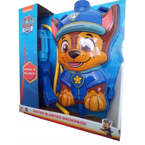 MIOTACZ NA WODĘ Z PLECAKIEM PSI PATROL PAW PATROL CHASE Wym 28x18x8,5 cm