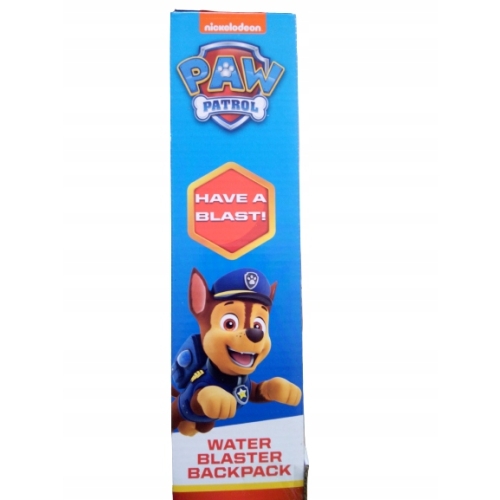 MIOTACZ NA WODĘ Z PLECAKIEM PSI PATROL PAW PATROL CHASE Wym 28x18x8,5 cm