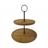 Patera dwupoziomowa z drewna bambusowego wys 23,5cm EXCELLENT prezent