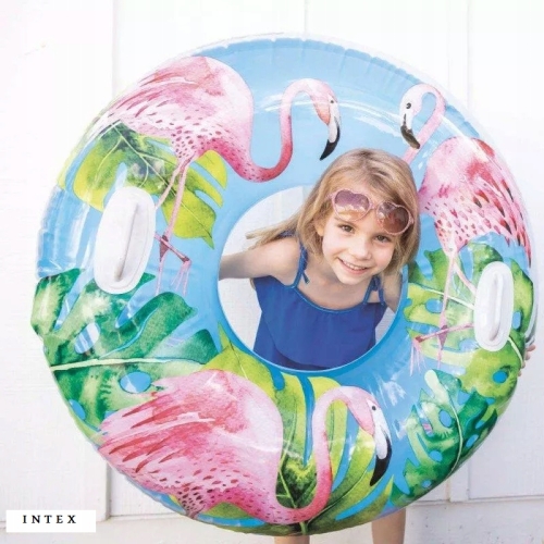 Koło dmuchane do pływania INTEX 97cm PALMA TROPICA