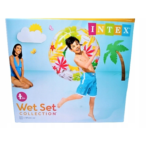 Koło dmuchane do pływania INTEX 97cm PALMA TROPICA