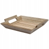 TACA DEKORACYJNA drewniana MDF z uchwytam Wymiary: 23 x 20 x 4,5 cm BEŻOWA