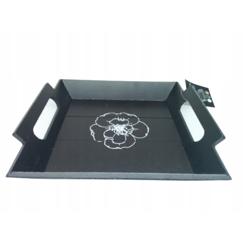 TACA DEKORACYJNA z uchwytami MDF 23x20cm WZÓR CZAR