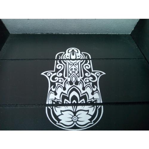 TACA DEKORACYJNA z uchwytami MDF 23x20cm WZÓR CZAR
