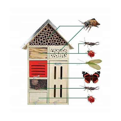 BUDKA LĘGOWA DOMEK HOTEL DLA OWADÓW MOTYLI ziel295 ekologiczne materiały
