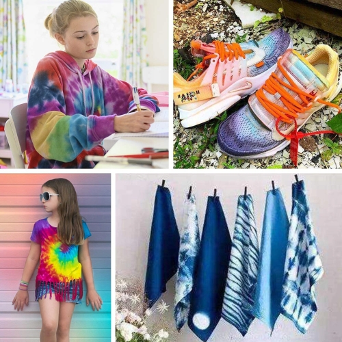 TIE DYE KIT BARWNIKI DO FARBOWANIA UBRAŃ BUTÓW 10x KOLOR GRAFIX zabawa DIY