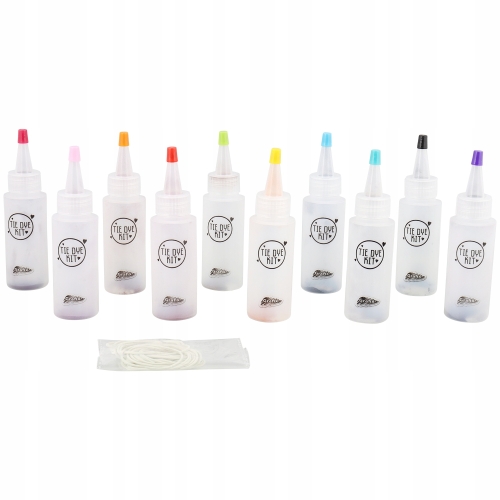TIE DYE KIT BARWNIKI DO FARBOWANIA UBRAŃ BUTÓW 10x KOLOR GRAFIX zabawa DIY