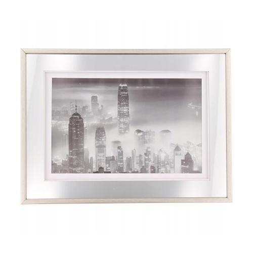 Ramka srebrna lustrzana obraz 38 x 28 cm MOST 288