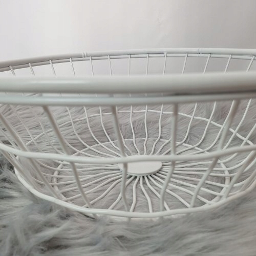 Kosz druciany biały idealny na owoce śr 28 cm 920