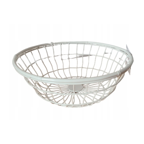 Kosz druciany biały idealny na owoce śr 28 cm 920