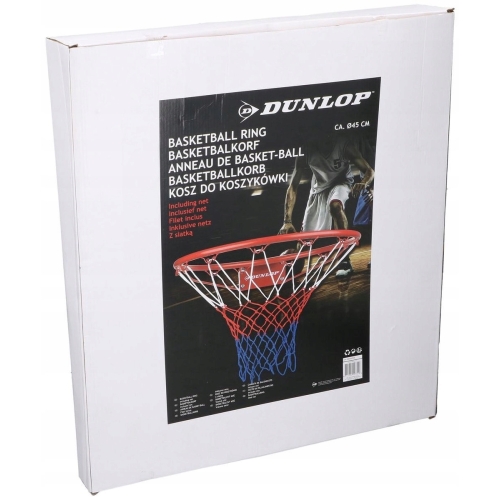 DUNLOP duża obręcz do KOSZA koszykówki 45cm SIATKA