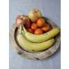 Taca z drewna MANGO duża rustykalna 29 cm OKRĄGŁA naturalna lakierowana