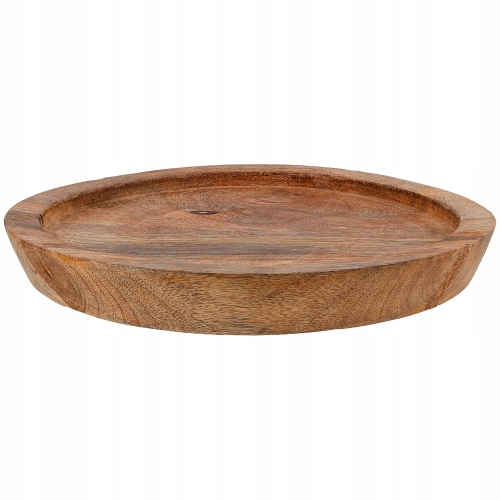 Taca z drewna MANGO duża rustykalna 29 cm OKRĄGŁA naturalna lakierowana