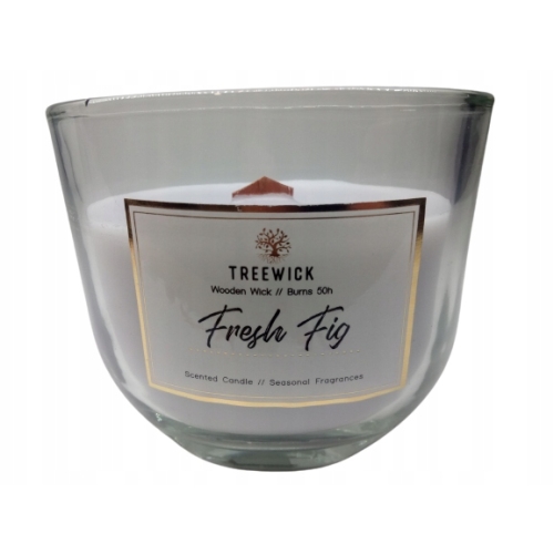 Świeca zapachowa z drewnianym knotem FRESH FIG 633