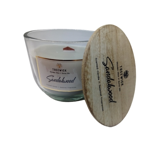 Świeca zapachowa z drewnianym knotem FRESH FIG 633