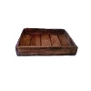 Taca z drewna TEAK patera ciemny brąz 38,5 x 29 cm