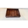 Taca z drewna TEAK patera ciemny brąz 38,5 x 29 cm