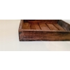 Taca z drewna TEAK patera ciemny brąz 38,5 x 29 cm