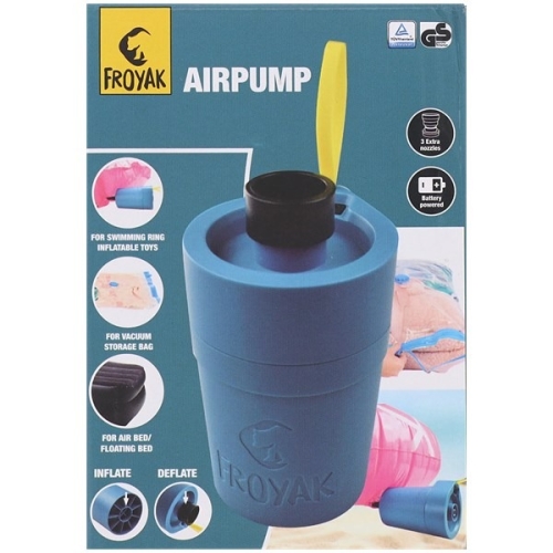 POMPKA BATERYJNA AIRPUMP FROYAK 3 KOŃCÓWKI KOMPAKT