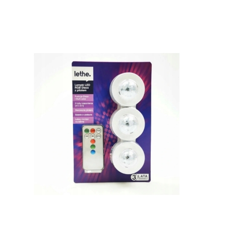 ZESTAW LAMPEK LED RGB 4 SZT Z PILOTEM LETHE