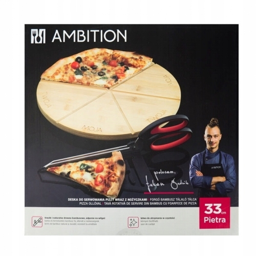 Deska do serwowania pizzy Ambition bambusowa 33 cm