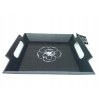 TACA DEKORACYJNA z uchwytami MDF 23 x 20cm kwiat S