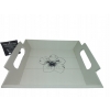 TACA DEKORACYJNA z uchwytami MDF 23 x 20cm kwiat S