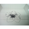 TACA DEKORACYJNA z uchwytami MDF 23 x 20cm kwiat S