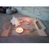 TACA DEKORACYJNA z uchwytami MDF 23 x 20cm kwiat S