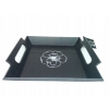 TACA DEKORACYJNA z uchwytami MDF 23x20cm kwiat cza