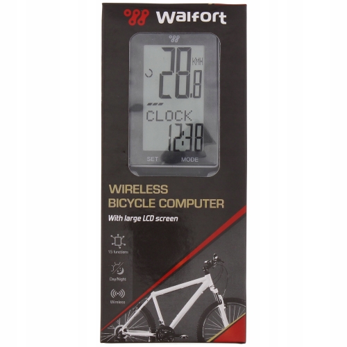 Licznik rowerowy bezprzewodowy LCD Walfort BIAŁY