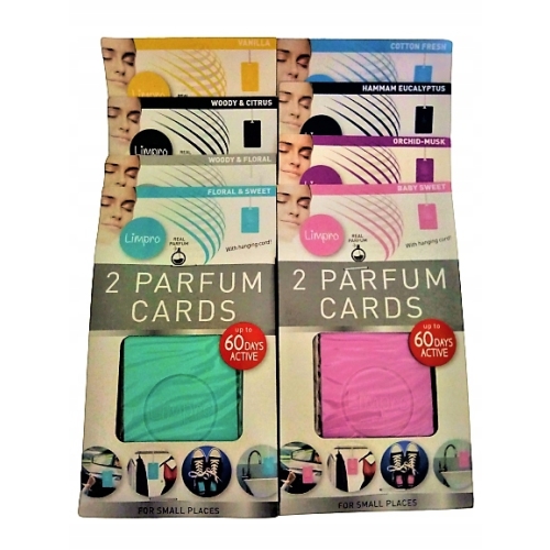 ZAWIESZKA KARTA PERFUMOWANA DO AUTA SZAFY ZAPACH biała WOODY-FLORAL