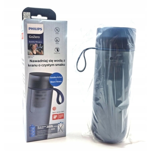BUTELKA FILTRUJĄCA WRAZ Z FILTREM PHILIPS GoZero Hydration w kolorze PINK