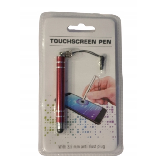 Rysik do ekranów dotykowych Telefon tablet krótki w kolorze czerwonym Czuły