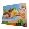ZESTAW z DREWNA OWOCE FRUIT DO KROJENIA NA RZEPY Mini Matters Zabawki 8 el.