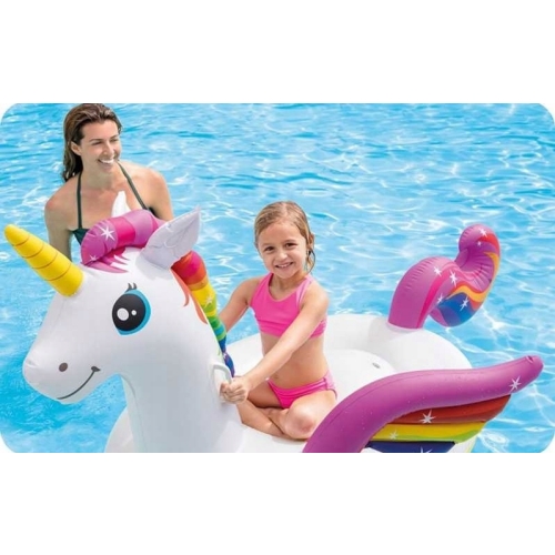 Basen ogrodowy dla dzieci JEDNOROŻEC z prysznicem PVC 272 x 193 x 104 cm