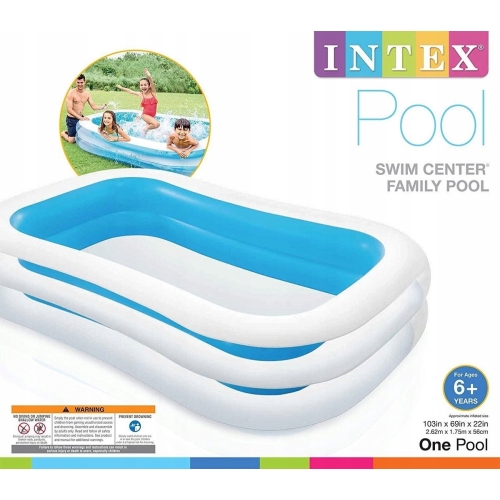 Basen rodzinny INTEX 262x175x56 + GRATIS 10 ŁATEK
