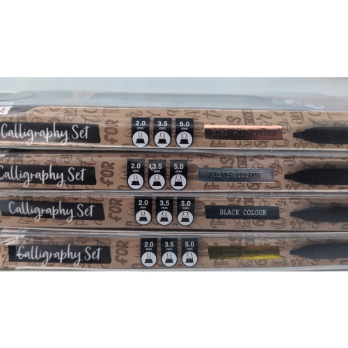 PISAKI DO KALIGRAFII szary czarny 4 KOLOR 1 2 4 mm