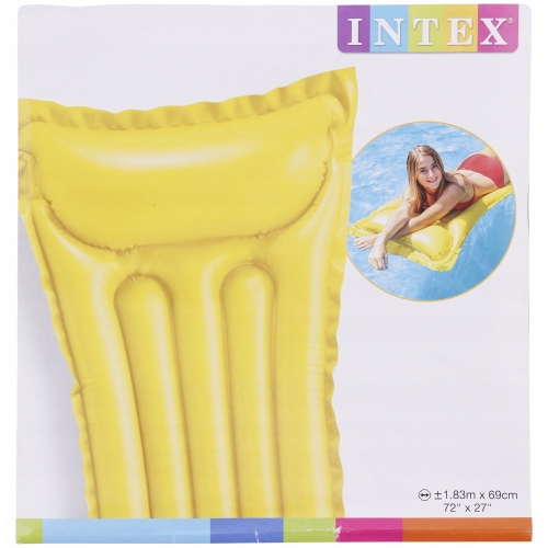 MATERAC DMUCHANY JEDNOOSOBOWY MOCNY INTEX 183 x 69 cm DO OPALANIA NA PLAŻĘ