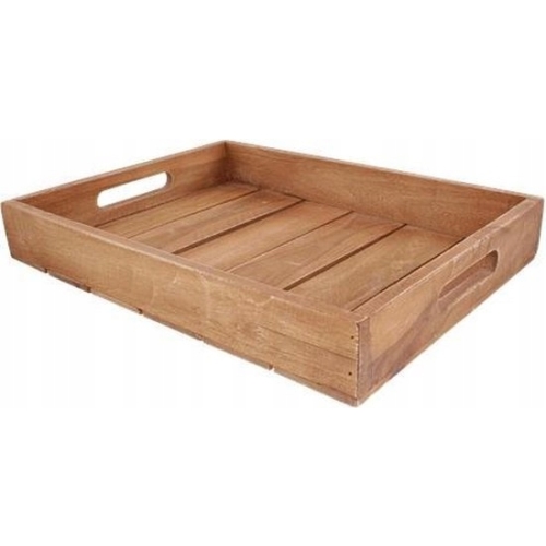 Taca z naturalnego drewna tekowego TEAK patera ekskluzywna 26 x 18 x 4,5 cm