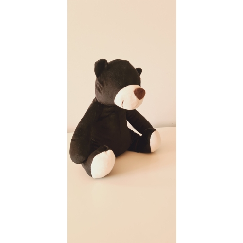 Ogranicznik STOPER odbojnik klin do drzwi PLUSZAK CZARNY 28 cm MIŚ